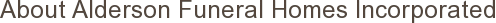 About Alderson Funeral Homes Incorporated