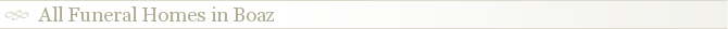 All Funeral Homes in Boaz
