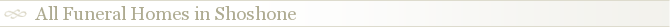 All Funeral Homes in Shoshone