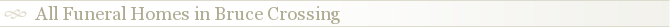 All Funeral Homes in Bruce Crossing