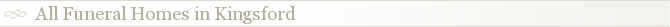 All Funeral Homes in Kingsford