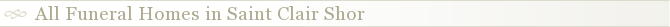 All Funeral Homes in Saint Clair Shor