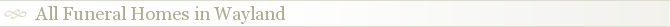 All Funeral Homes in Wayland