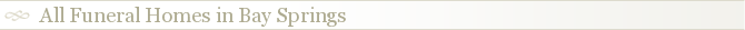 All Funeral Homes in Bay Springs
