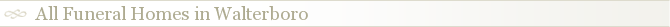All Funeral Homes in Walterboro
