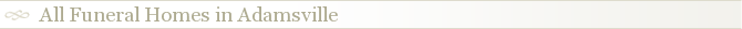 All Funeral Homes in Adamsville