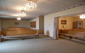 Interior shot of Polley Funeral Home