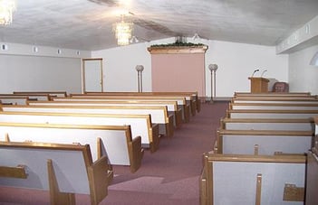 Interior shot of Polley Funeral Home