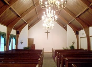 Interior shot of Memorial Park Cemetery