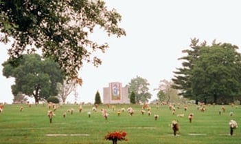 Exterior shot of Memorial Park Cemetery