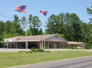 Exterior shot of Broussard's Mortuary
