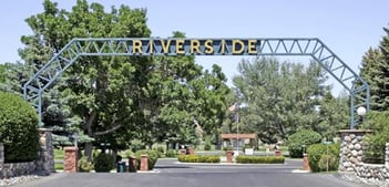 Exterior shot of Riverside Cemetery