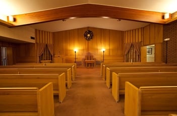 Interior shot of Reynolds Funeral Chapel