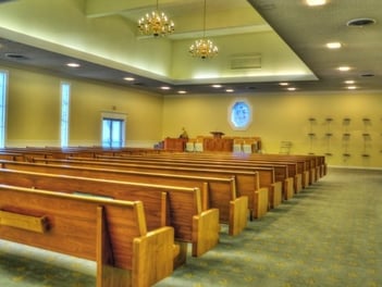 Interior shot of Allen-Hall Mortuary