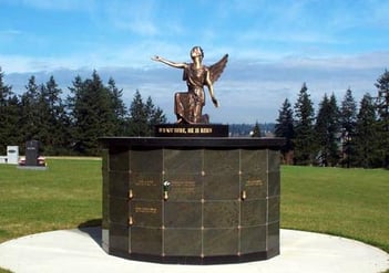 Exterior shot of Holyrood Cemetery, a Catholic cemetery