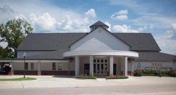 Exterior shot of  Neal Funeral home