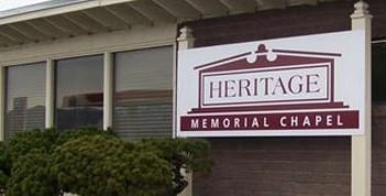 Exterior shot of Heritage Memorial Chapel & Funeral Home