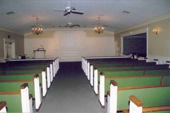 Spacious Chapel with pew seating