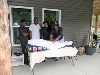 family conducted funeral ritual