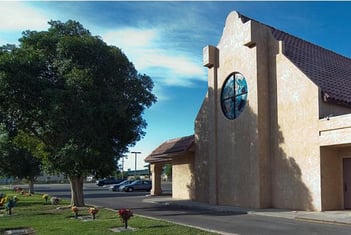 Exterior shot of Desert Lawn Memorial Park