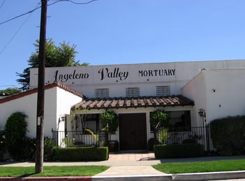 Exterior shot of Angeleno Valley Mortuary