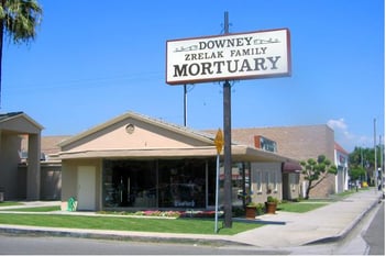 Exterior shot of Downey Zrelak Family Mortuary
