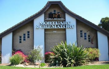 Exterior shot of Jess C Spencer Mortuary Incorporated