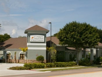 Exterior shot of A Community Funeral Home & Sunset Cremations