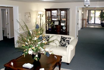 Interior shot of Wells Memorial Funeral Home