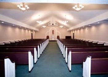 Interior shot of Music Funeral Home