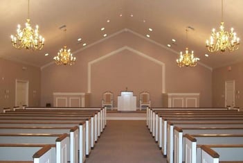 Interior shot of Beck Funeral Home