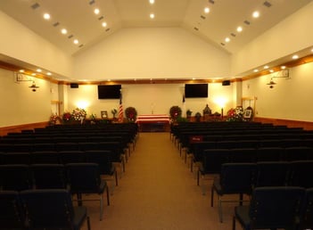 Interior shot of Mc Commons Funeral Home