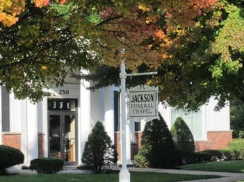 Exterior shot of  Jackson Funeral Chapel
