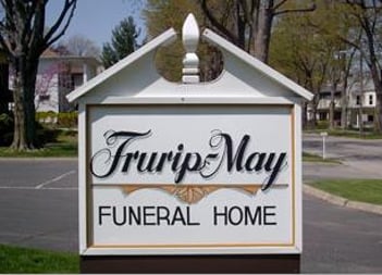 Exterior shot of Frurip-May Funeral Home