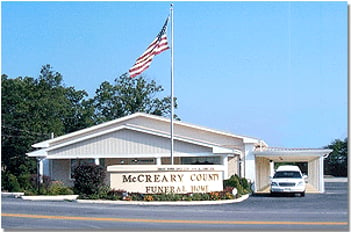 Exterior shot of Mc Creary County Funeral Home