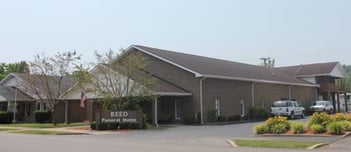 Exterior shot of Reed Funeral Home