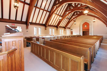 Interior shot of Berger Memorial Chapel