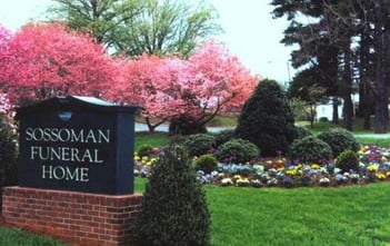 Exterior shot of Sossoman Funeral Home & Chapel