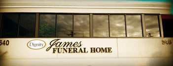 Exterior shot of James Funeral Home