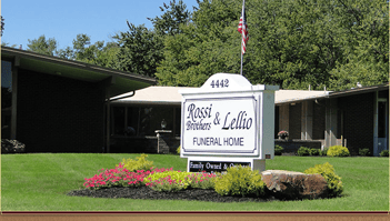 Exterior shot of Rossi Brothers Funeral Home