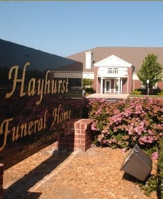 Exterior shot of Hayhurst Funeral Home