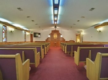 Interior shot of Chapel of the Valley Funeral