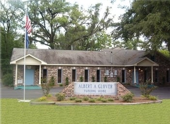 Exterior shot of Albert A Glover Funeral Home