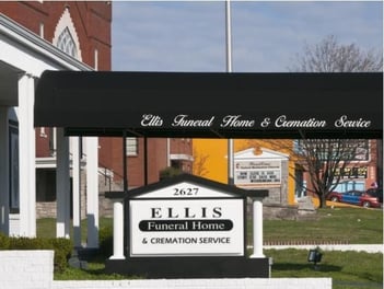 Exterior shot of Ellis Funeral Home