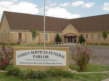 Exterior shot of Family Services Funeral Parlor