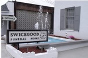 Exterior shot of Swicegood Funeral Home