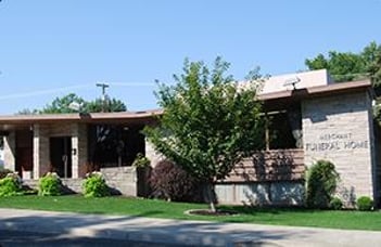 Exterior shot of Merchant Funeral Home