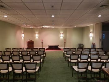 Interior shot of Waters Funeral Home