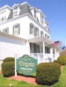 Exterior shot of Mystic-Dinoto Funeral Home