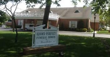 Exterior shot of Adams-Perfect Funeral Home